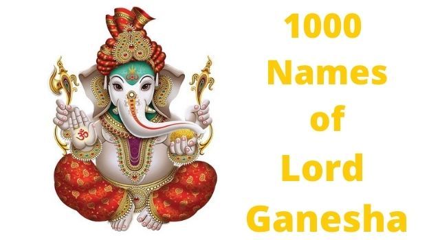 1000 Names of Lord Ganesha
